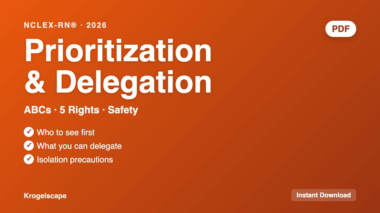 NCLEX Prioritization and Delegation Cheat Sheet